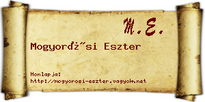 Mogyorósi Eszter névjegykártya