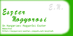 eszter mogyorosi business card