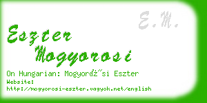 eszter mogyorosi business card
